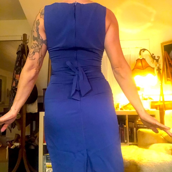 Navy/Royal blue H&M fitted dress - Picture 4 of 16